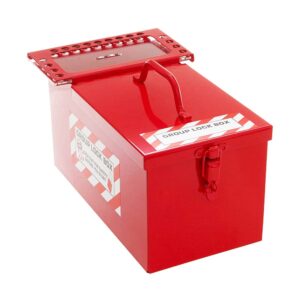 Brady Padlock Storage and Group Lock Box for Lockout/Tagout, Small, 12-1/2" Length, 7-1/2" Width, 6" Depth