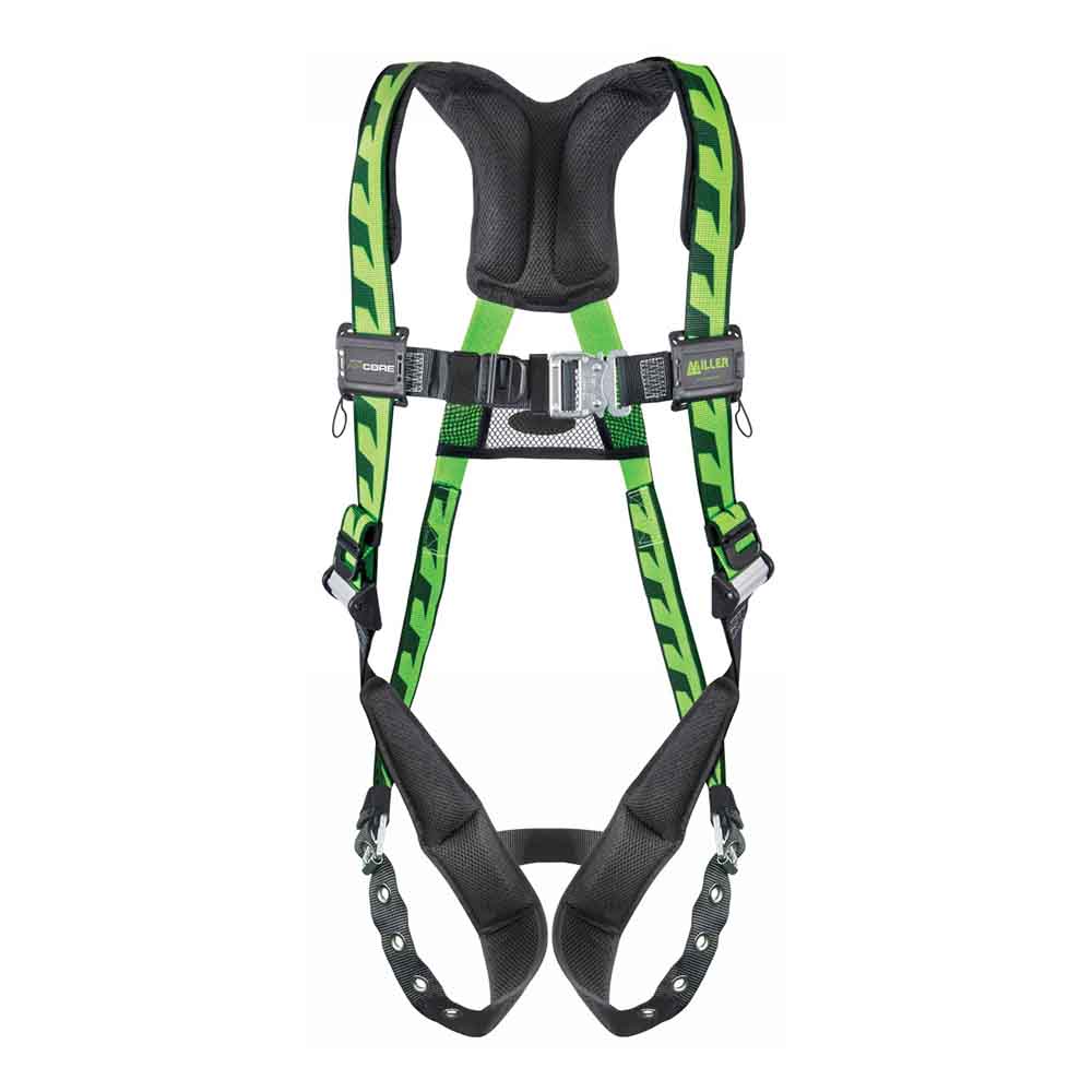Miller by Honeywell AirCore Full Body Safety Harness, Universal Size-Large/XL, 400 lb. Capacity (AC-TB/UGN), Green